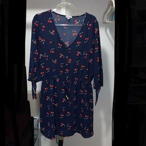 Navy cherry dress!